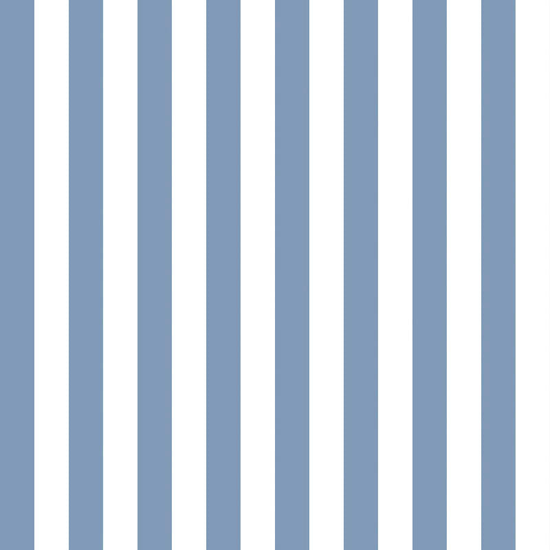 Carta da parati a righe Azzurro e Bianco piccole