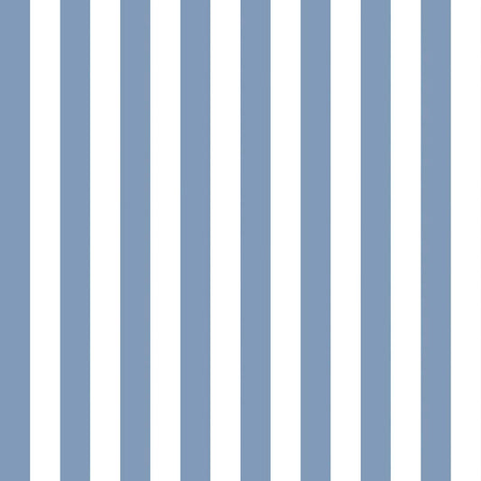 Carta da parati a righe Azzurro e Bianco piccole