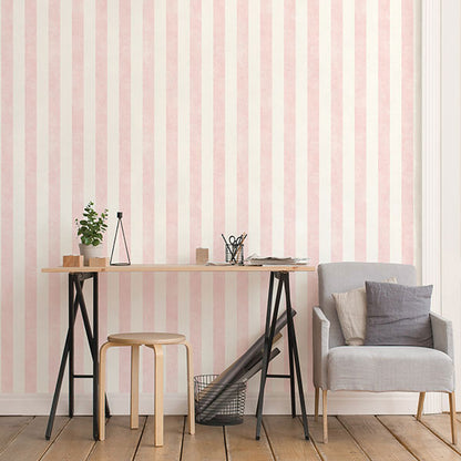 Carta da parati a righe Rosa Lino