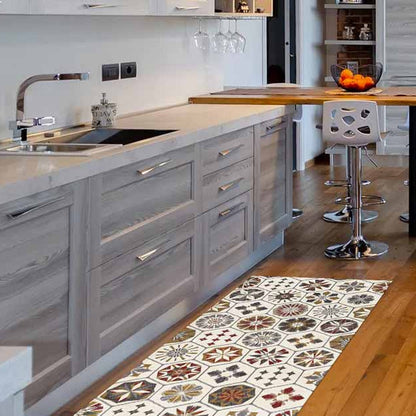 Tappeto bagno cucina Cementine Beige antiscivolo