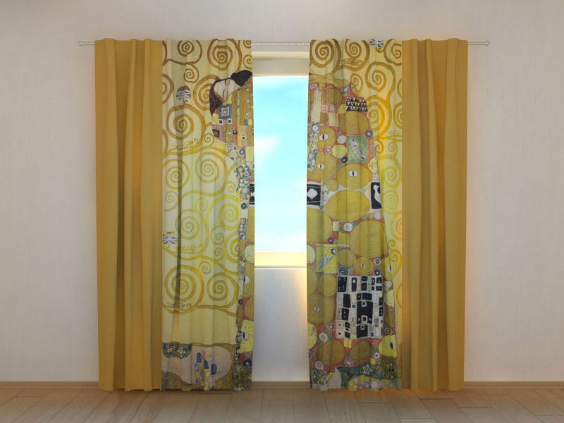 Tenda classica L'Abbraccio Klimt decorativa