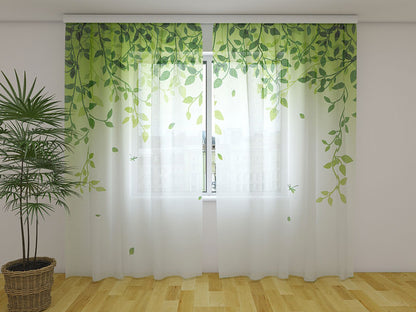 Tenda classica Foglie decorativa