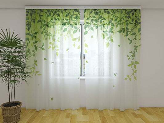 Tenda classica Foglie decorativa