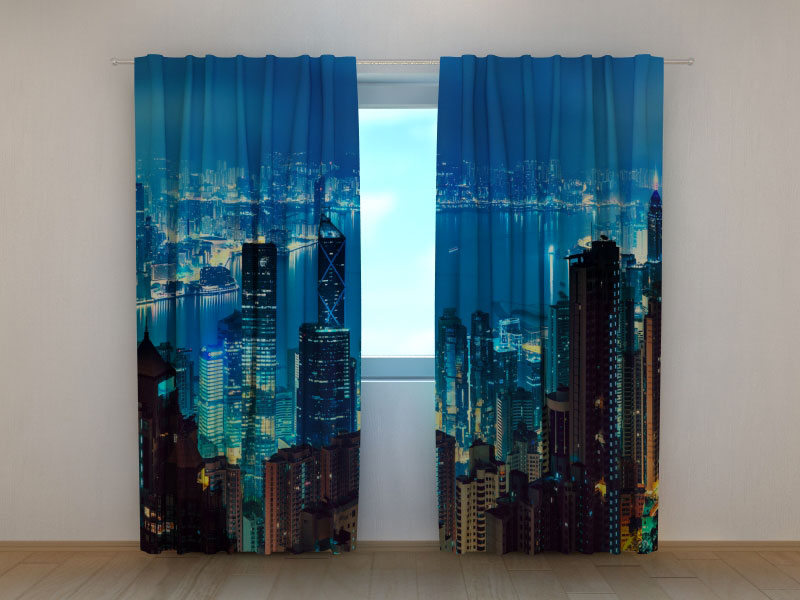 Tenda classica Metropoli di Notte decorativa