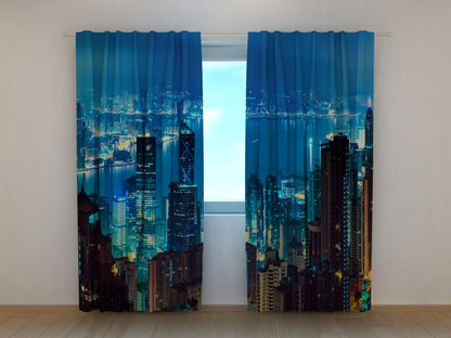 Tenda classica Metropoli di Notte decorativa