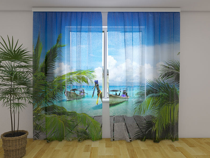 Tenda classica Barca ai Tropici decorativa