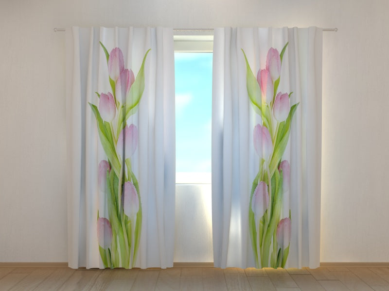 Tenda classica Tulipani Rosa decorativa