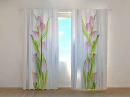 Tenda classica Tulipani Rosa decorativa
