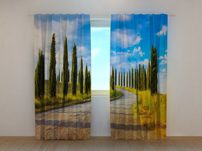 Tenda classica Strada in Toscana decorativa