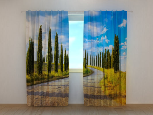 Tenda classica Strada in Toscana decorativa