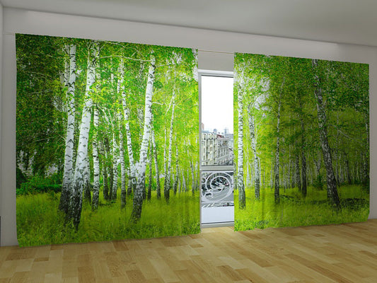 Tenda classica Bosco di Betulle decorativa